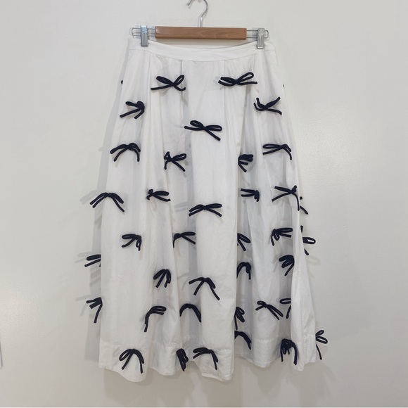 Anthropologie Maeve 3D Bow Midi Skirt - Picture 6 of 13